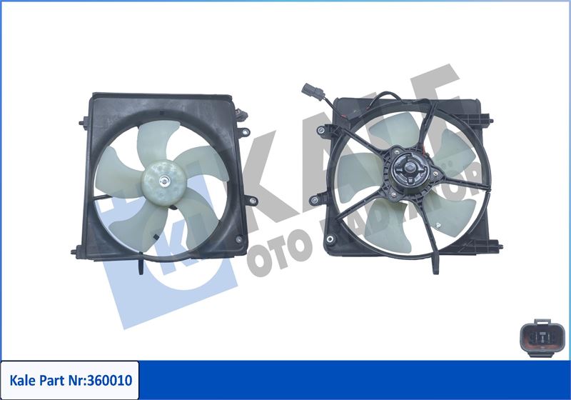 KALE 360010 Fan Grubu Honda Jazz Ii 1.2i/1.3i Dsi 02-08 - 12v