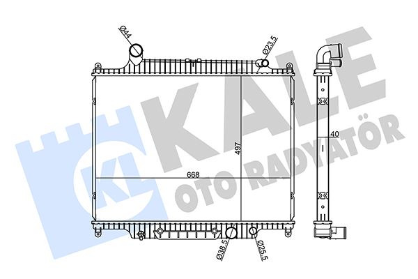 KALE 360170 Motor Su Radyatoru 368dt Range Rover Sport I L320 Range Rover 3 Vogue L322 06>12