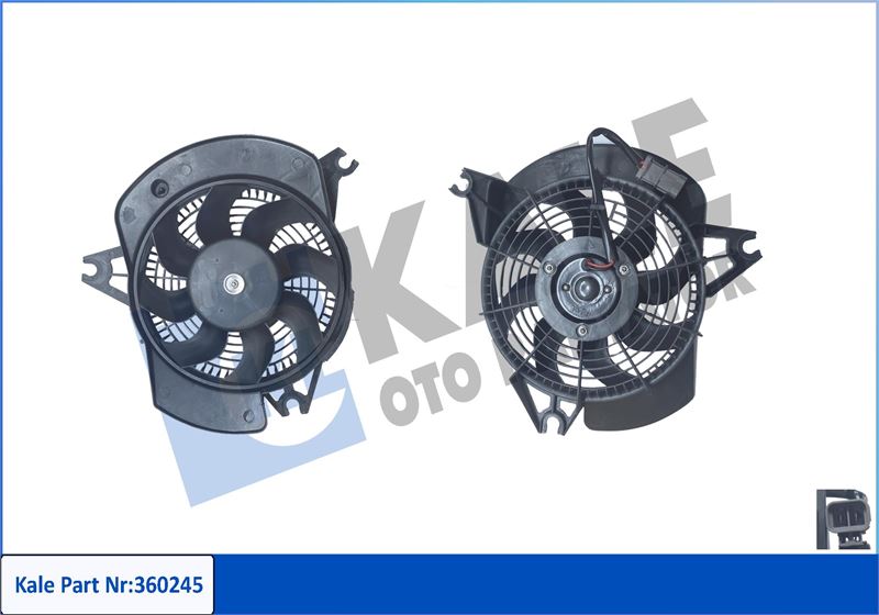 KLR-360245 Fan Motoru Davlumbazli ( Hyundai H-1 / Starex 2.5 Tci 02 /, -(12v)