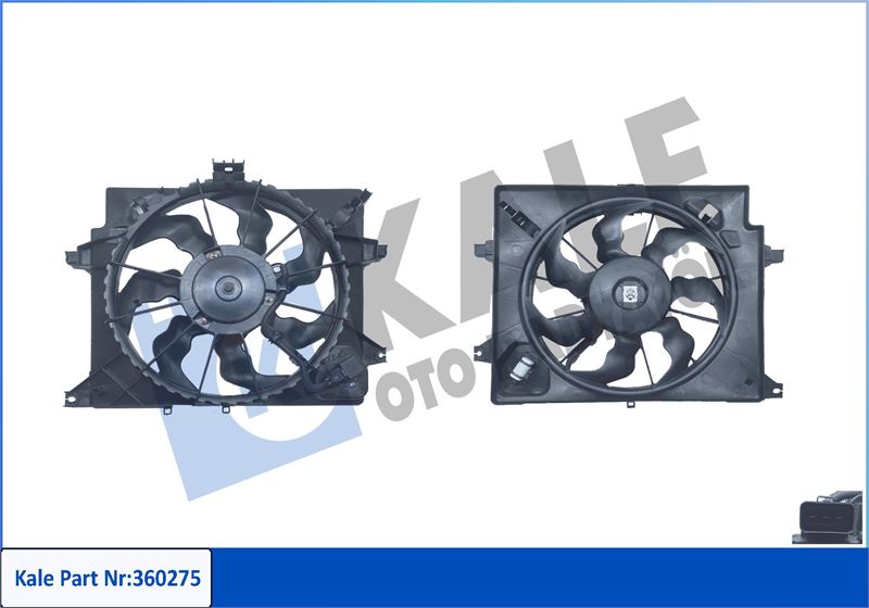 KLR-360275 Fan Motoru Davlumbazli (Hyundai Elantra V 1.6 Crdi I30 11-16 /Kia Cee'D 1.4 1.6 Crdi 12-18)
