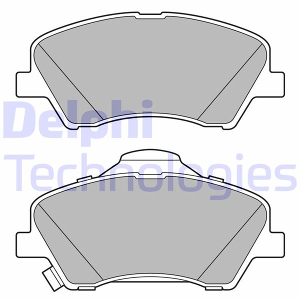 DELPHI LP3678 Ön Fren Balata Hyundai I20 1.1l 1.2l 1.4l 15-> / Bayon 1.0l 1.4l 21-> / Kia Rio 1.2l 1.4l 17-> Üst Ten Delikli Tip