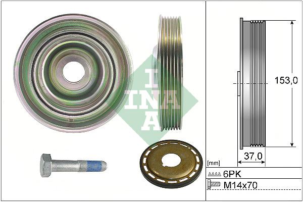 INA 544009721 Krank Kasnaği Ford Mondeo-Smax 07> Peugeot 407 04> 2.0 Tdci Civatali Set