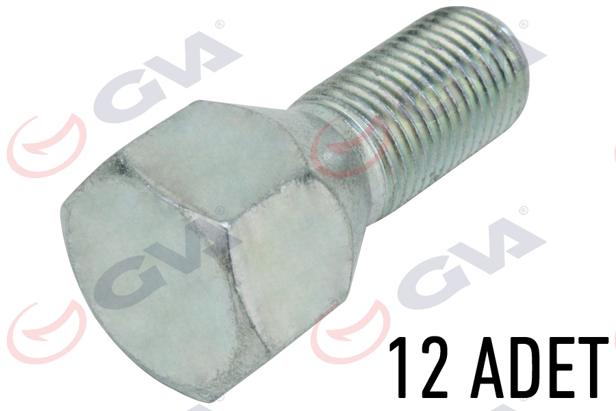 MGA-77175 Bijon Civatasi Kisa Beyaz-(Aa.19  M12x1.25  B-19  L-22  H-40.5 Beyaz Kapli)