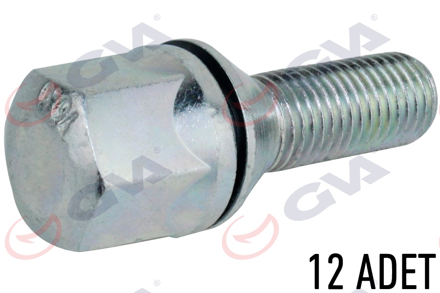 GVA 8810118 Bijon Civatasi Renault 9-11 Pullu-Çinko-Beyaz Paket 12
