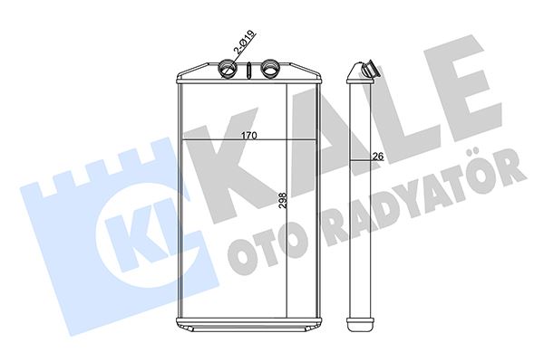 KLR-358670 Kalorifer Radyatoru 26mm  (Iveco  Daily Vi 14-16- ) (Borusuz)
