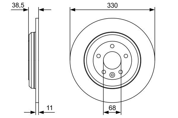BOSCH 0986479W01 Fren Diski Arka Ford Edge 10>