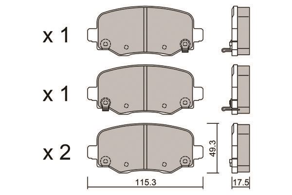 VALEO 9005131 Arka Fren Balatasi Fiat 500x 14> Jeep Renegade 14> Compass 20> Alfa Romeo Tonale 22> 1.3d Mtj 1.3tb 1.4 1.6d Mtj 1.6e-Torq 2.0d Mtj