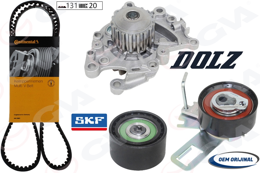 GVA 59WPK4329 Eksantrik Gergi Kiti Devirdaim Li Opel Astra L 21> Corsa F 19> Focus Iv 17> Connect 17> Kuga Iii 1 9> Puma 19> P2008-P3008 Ii-P301- P308 Ii-P5008-P508-Expert-Partner-Berlingo-C3 Iii-C4-C-Elysee-Jumpy