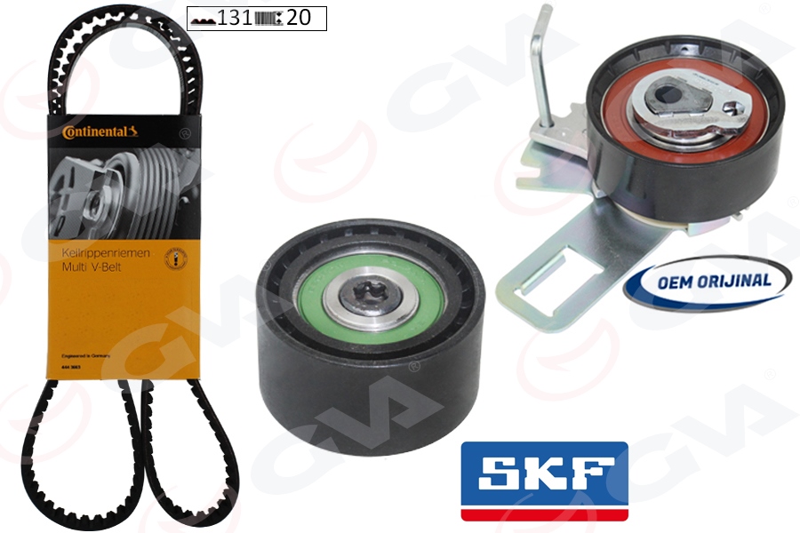 GVA 59T4329 Eksantrik Gergi Kiti Opel Astra L 21> Corsa F 19> Peugeot P2008-P3008 Ii-P301- P308 Ii-P5008-P508-Ex Pert-Partner Citroen Berlingo-C3 Iii-C4-C-Elysee-Jumpy Iii 1.5 Tdci-Bluehdi Euro6 / Focus Iv 17> C