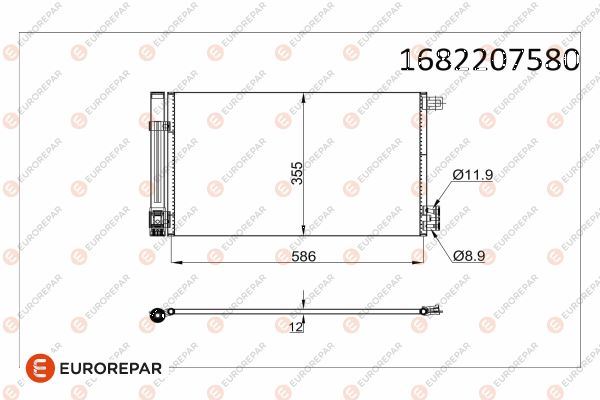 1682207580 Klima Radyatörü  Bipper/Nemo/Fiorino/Combo/Corsa D-E