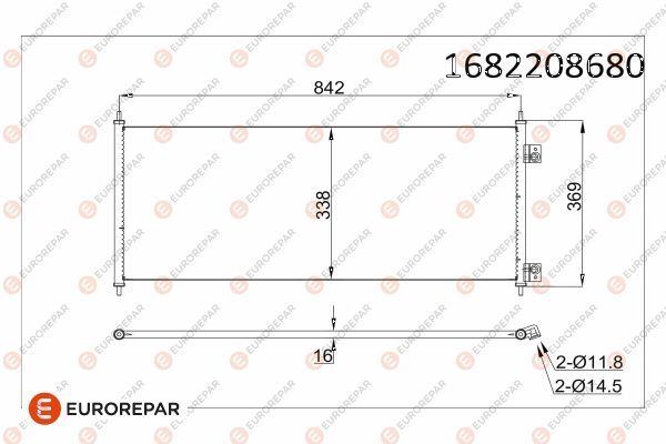 PSA-1682208680 Eurorepar Klima Radyatoru (Ford Transit V184 01/