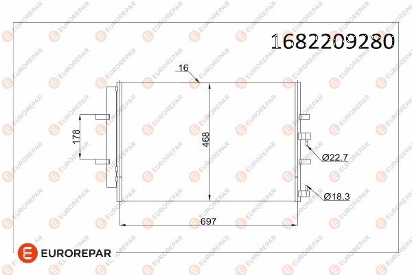 PSA-1682209280 Eurorepar Klima Radyatoru Ford Transit V362/V363 2.2 Tdci 2014- 720×474×12