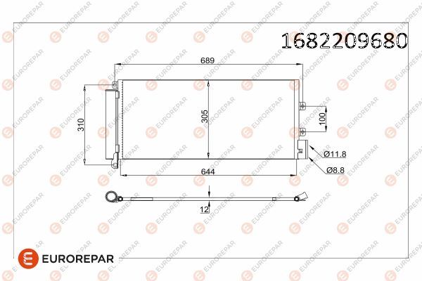 EUROREPAR 1682209680 Klima Radyatoru Linea 1.3jtd 1 Sira Alb