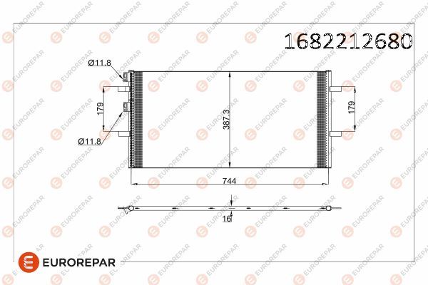 EUROREPAR 1682212680 Klima Radyatörü Ford Transit 06> V347