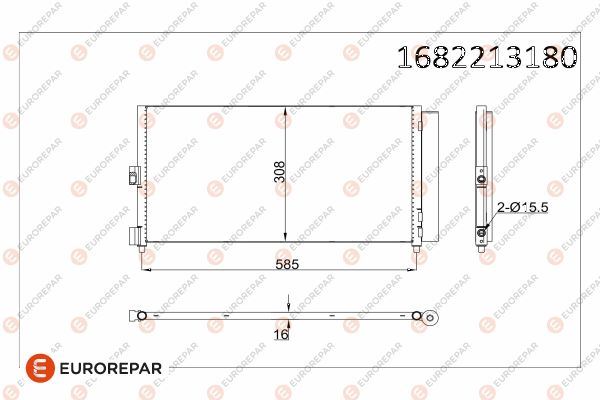 1682213180 Klima Radyatörü  Doblo/Punto/Idea