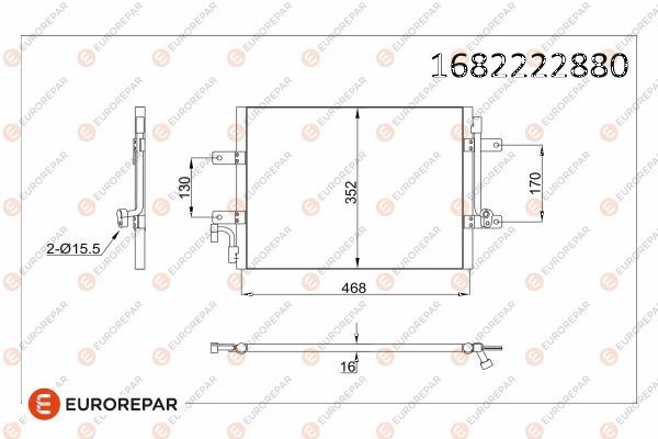 EUROREPAR 1682222880 Klima Radyatoru Albea Jtd 1 Sira Ab