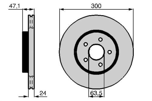 FRENDI 13133 On Fren Disk Aynasi Mondeo Iii 00>07 Jaguar X Type 01>09 Olcu 300 24 5 Bijon