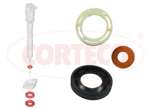 CORTECO 49445011 Enjektör Keçe Tamir Takimi Partner-Berlingo-C2-C3-C4-206-308-5008-1.6 Hdi-Ford Fiesta 4-5- Focus 2-1.6tdci Dv6