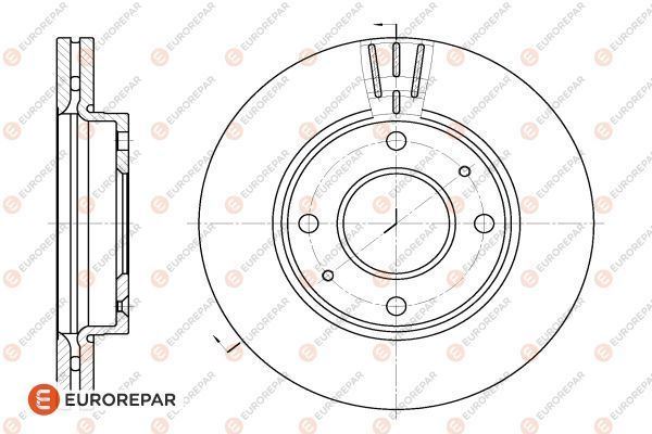 EUROREPAR 1622806580 Ön Fren Diski Hava Kanalli Hyundai Elantra 1.6l Benzinli 01-03 / Matrix 1.6l G4ed Benzinli 01-> 1. 5l D4fa Crdi Dizel 05-> 257 Çap X 4 Bijon - Adet Disk Fiyatıdır