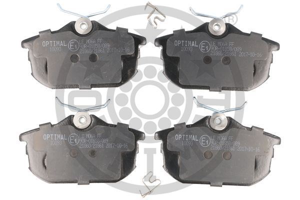 OPTIMAL BP-10093SD Arka Fren Balata Mitsubishi Carisma 1.6l 1.8l 4g92 4g93 Da1a Da2a 95-> / Space Star 1.3l 1.6l Dg1a D G3a 98-> / Volvo S40. V40 1.6l 1.8l 2.0l 2.0l T 95-04