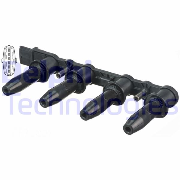 DELPHI CE20009-12B1 Ateşleme Bobini Opel Astra G-H Vectra C-Corsa D-Insignia A-Meriva A-Zafira A-B-C 1.6-1.8 16v Z16xep -Z16let-Z16xer-A16xer