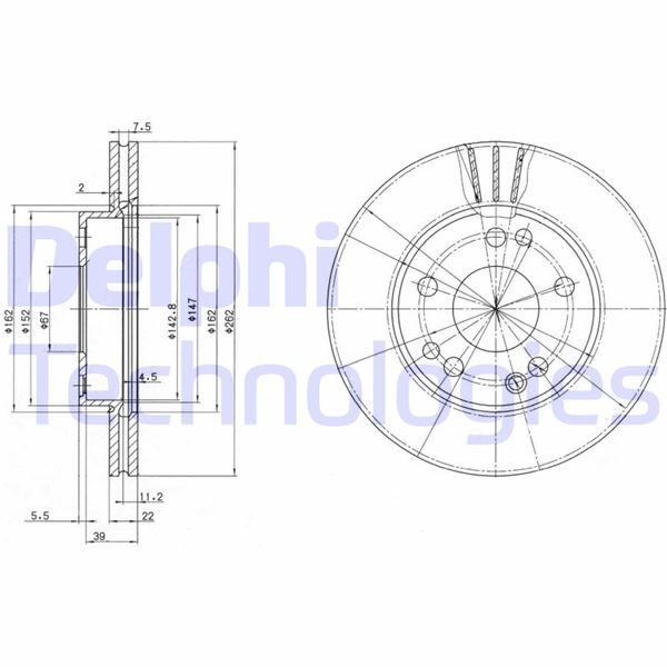 DELPHI BG2397 Fren Diski On Mercedes W201