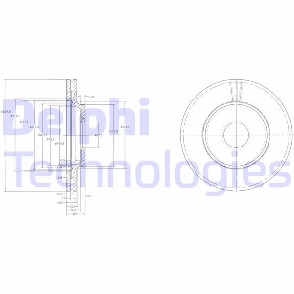 DELPHI BG2419 Fren Diski Çiftli Paket . Delikli Ön Saab 900. 9000 08/1986 > 09/1993