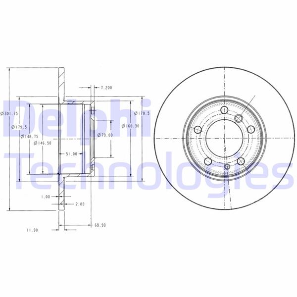 DELPHI BG2430 Fren Diski On Bmw E34