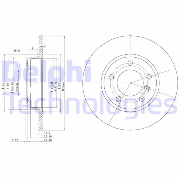 DELPHI BG2622 Fren Diski On Bmw E36