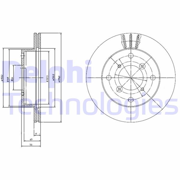 DELPHI BG2645 Ön Fren Diski Hava Kanalli Suzuki Swift 1.0l G10 Sf310 90-> / 1.3l G13b Sf413 Macar 96-> 231 Çap X 4 Bijon - Takım Disk Fiyatıdır