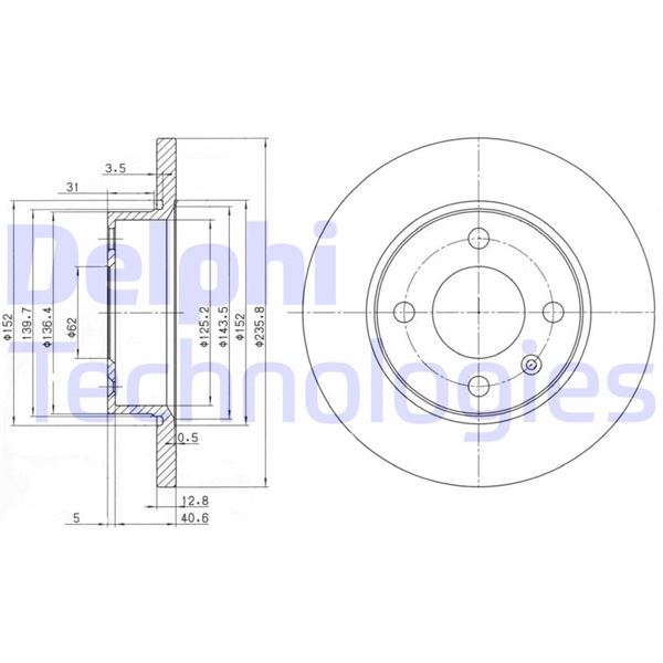 DELPHI BG2910 Fren Diski Çiftli Paket . Deliksiz Ön Skoda // Vw; Favorit. Favorit Van. Pick-Up. Felicia. Forman. Forman Pick-Up // Caddy Pick-Up 04/1994 >