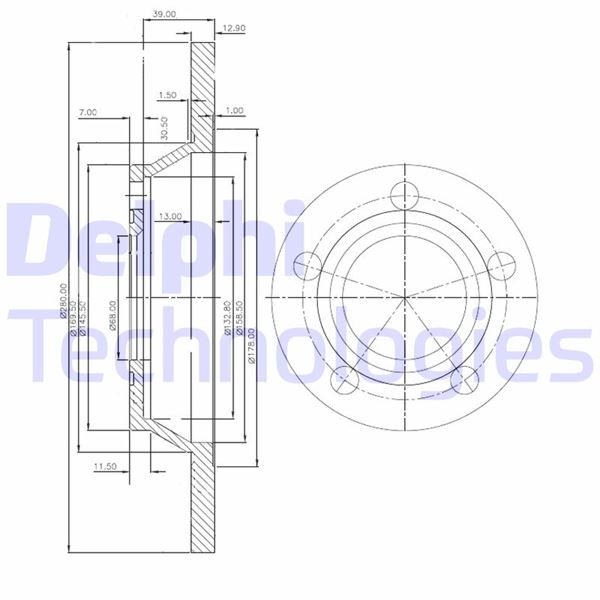 DELPHI BG2987 Fren Diski Çiftli Paket . Deliksiz Ön Audi A4 1994 > 07/1997