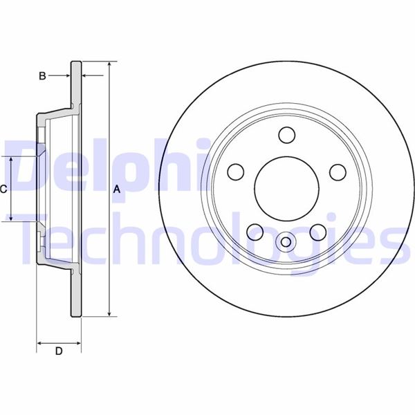 DELPHI BG3026 Fren Diski Arka Vw Sharan-Seat Alhambra-Ford Galaxy 95> Diş Çap: 268mm-Kalinlik: 10mm