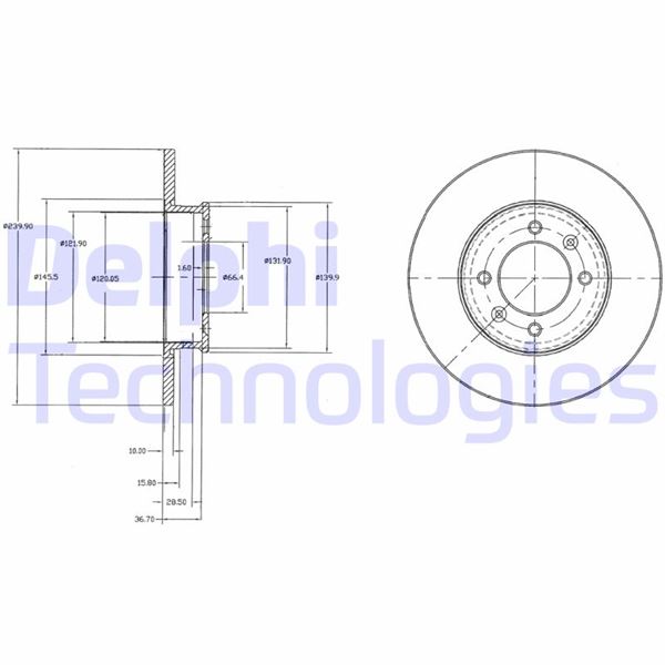 DELPHI BG3261 Fren Diski Çiftli Paket . Deliksiz Arka Rover Group Mgf. Mgtf 1995 >