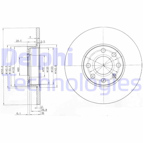 DELPHI BG3402 Ön Fren Aynasi Opel Astra G 98>05 Abs Siz Araçlar İçin Dolu 256x60x4dl