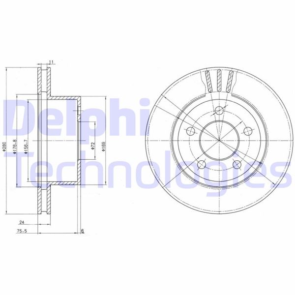 DELPHI BG3533 Fren Diski Jeep Cherokee 88>99 Granda Cherokee 88>99 Wrangler Ii 88>07