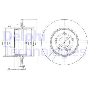 DELPHI BG3602 Fren Diski Arka Mercedes E-Class W210 S210