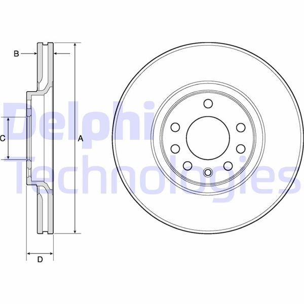 DELPHI BG3770C Ön Fren Aynasi Astra H-Zafira B-Meriva A-B-Corsa D-E-Adam-Astra G-Vectra B 308x25x5dlxhavali 16 İnç