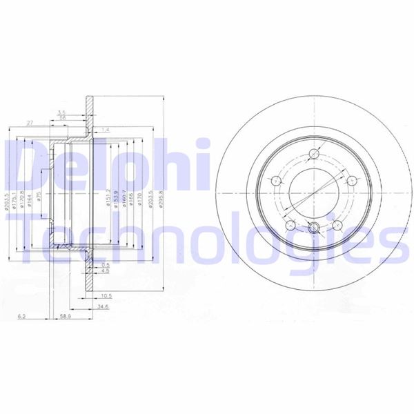 DELPHI BG3960 Fren Diski Arka Bmw E81 E87 E90