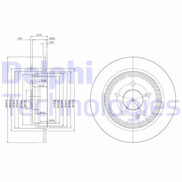 DELPHI BG3969 Fren Diski Arka Mercedes Vito W639