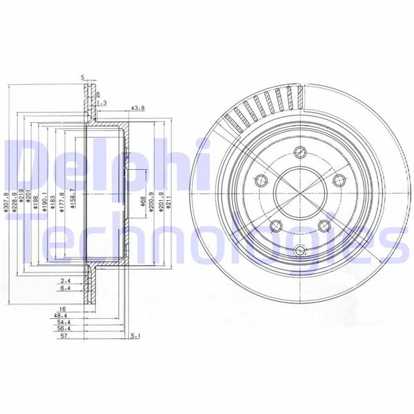 DELPHI BG4041 Arka Fren Diski Hava Kanalli Nissan Murano 3.5l Vq35 Z50 03-> / Infiniti Fx35 3.5l Vq35de 03-08 / Fx45 4.5l Vk45de 03-08 308 Çap X 5 Bijon - Takım Disk Fiyatıdır