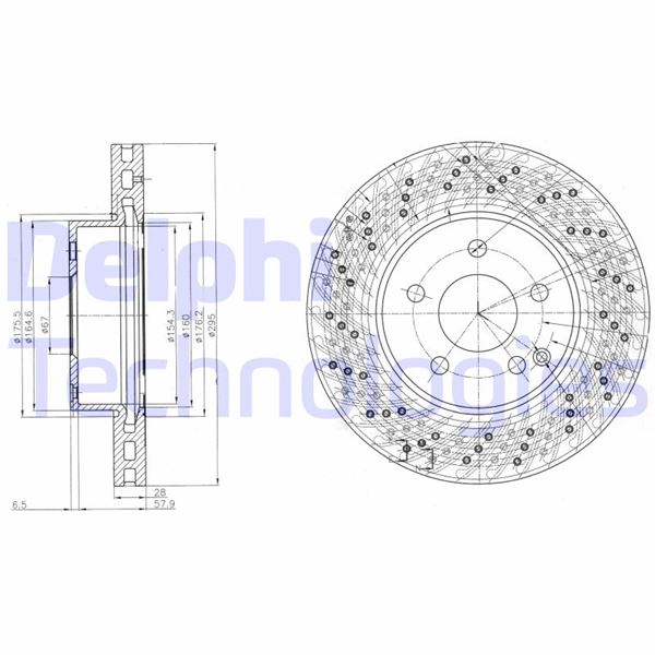 DELPHI BG4142C Fren Diski On Mercedes Amg W204 S204 C204