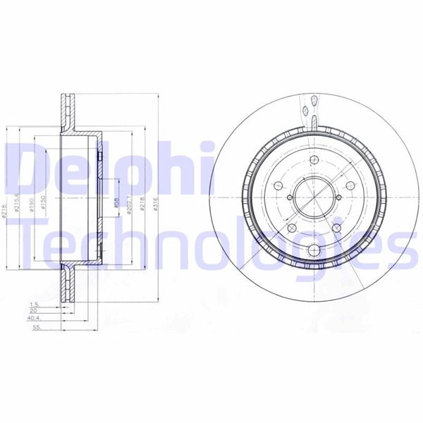 DELPHI BG4287 Fren Diski Çiftli Paket . Delikli Arka Subaru Impreza. Wrx-Sti 09/2007 >