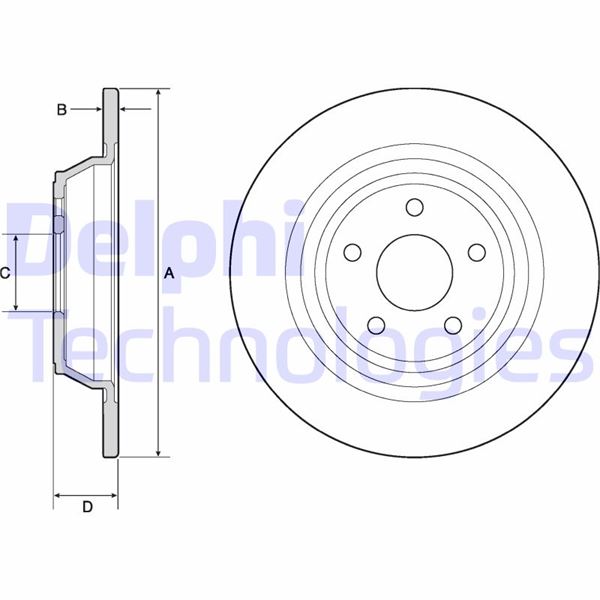 DELPHI BG4703C Fren Diski Arka Ford Mondeo 14>