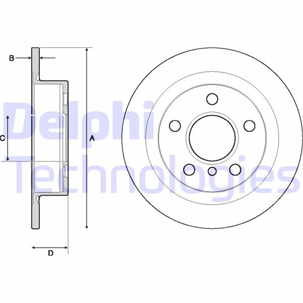 DELPHI BG4706C Fren Diski Arka Mini F55 F56 F57