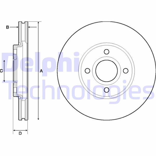 DELPHI BG4715C Ön Fren Aynasi Ecosport 14>