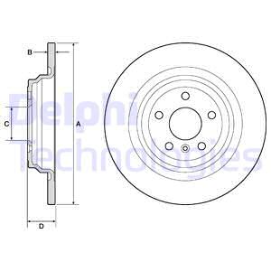 DELPHI BG4754C Fren Diski Arka Mercedes W166 C292