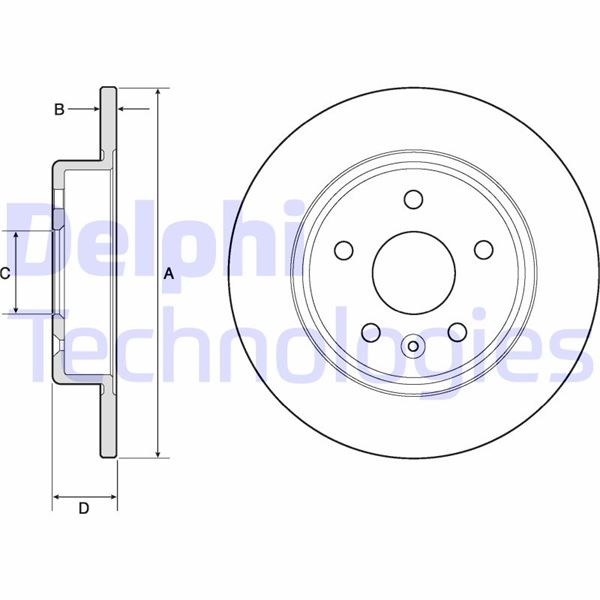 DELPHI BG4761C Arka Fren Aynasi Astra K 15 > 264x60x5dl Dolu