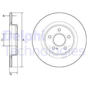 DELPHI BG4790C Fren Diski Arka Mercedes Slk-Class R172 11>