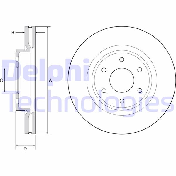 DELPHI BG4941 Ön Fren Diski Hava Kanalli Nissan Navara 2.3l Ys23 D23 16-> 296 Çap X 6 Bijon - Takım Disk Fiyat Idır